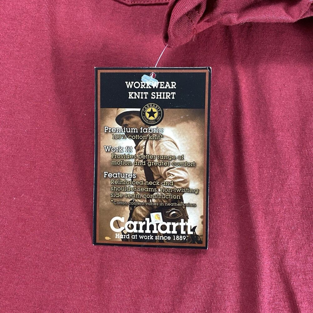 Carhartt Men's Size Small K87 Loose Fit Heavyweight Pocket Tee T-Shirt - Picture 13 of 15